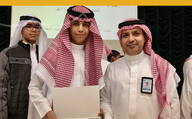 Education Office in Alnaseem Honors TNS Student, Bassam Al-Badr, for his Excellent Grade